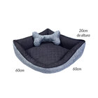Cama Pet Médio Impermeável 60cm X 60cm X 20cm Chumbo Com Almo