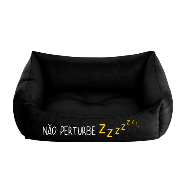 Cama Pet Para Cachorro E Gato Filhote Preta Não Perturbe Preto