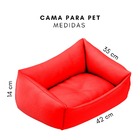 Cama Pet Para Cachorro E Gato Filhote Vermelha Linha Coração