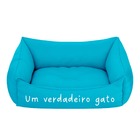 Cama Pet Para Cachorro Gato Filhote Azul Um Verdadeiro Gato A