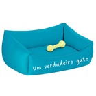 Cama Pet Para Cachorro Gato Filhote Azul Um Verdadeiro Gato A