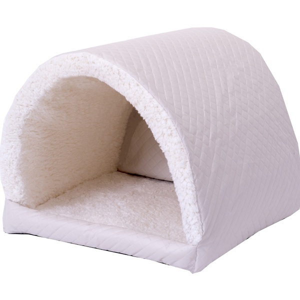 Cama Pet Para Cachorro Ou Gato Iglu Sherpa Impermeavel Marfim