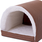 Cama Pet Para Cachorro Ou Gato Iglu Toca Sherpa Caramelo [f10