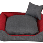 Cama Pet Para Cães E Gatos Chumbo Vermelho Porte Grande [f101]