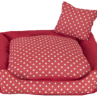 Cama Pet Para Cães E Gatos Poa Porte Grande Vermelha [f101]