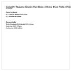 Cama Pet Pequena Pop 40cm X 40cm X 15cm Preto E Pink Com Almo