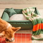 Cama Pet Veludo Verde E Rosa Army P - A\casa