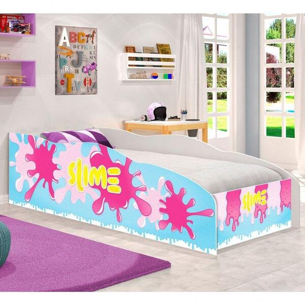 Cama Play Solteiro Slime Menina Com Colchão