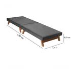 Cama Portátil Dobrável Solteiro 0,80x1,90 Cinza