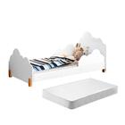 Cama Princesa Celeste Branca Com Colchão