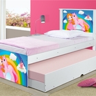 Cama Princesa E Unicórnio Com Auxiliar E Colchões