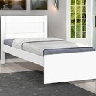 Cama Prisma Solteiro Branco/Lilás – Móveisaqui