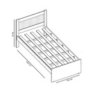 Cama Prisma Solteiro Branco/Lilás – Móveisaqui