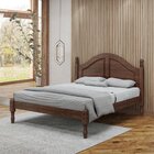 Cama Queen 160cm 100% Madeira Maciça Linha Ouro Café