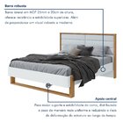 Cama Queen 160cm Com Led Freetown  Amêndoa Clean/branco