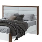 Cama Queen 160cm Com Led Freetown Móveis Lopas Imbuia Clean/b