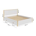 Cama Queen 4 Gavetas Íris Cabecasa Madeiraoriginals Branco/na