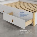Cama Queen 4 Gavetas Íris Cabecasa Madeiraoriginals Branco/na