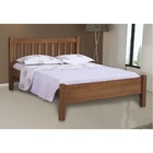 Cama Queen Alice de Madeira Maciça - Castanho