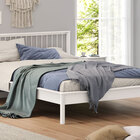 Cama Queen Casal De Madeira Maciça Moderna Apoana Branco