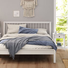 Cama Queen Casal De Madeira Maciça Moderna Apoana Branco