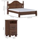 Cama Queen Classica 02 Mesas De Cabeceira Madeira Maciça Mila