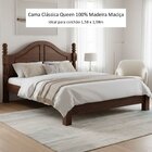 Cama Queen Clássica 160cm 100% Madeira Maciça Linha Ouro Café