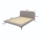 Cama Queen Com Cabeceira Estofada Sun Cinza