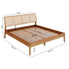 Cama Queen Com Madeira Maciça Viena Mel