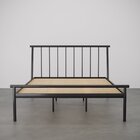 Cama Queen Em Aço Begônia Cabecasa Madeiraoriginals Cinza Gra