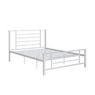 Cama Queen Em Ferro Emy Design Moderno Branco