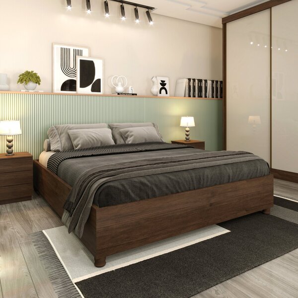 Cama Queen Em Mdp 203cmx164cm Mônaco Cacau