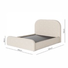 Cama Queen Estofada Estilo Contemporâneo Luxuosa 1,60m Linho