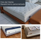 Cama Queen Japonesa 176cm Pés Madeira Haru Veludo Marrom - Sa