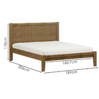 Cama Queen Madeira Maciça 169 Cm 2809 Milani Store
