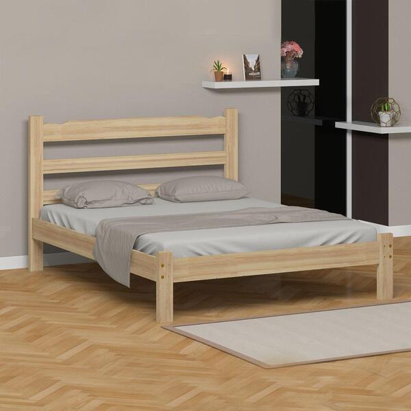 Cama Queen Madeira Maciça Crua Esmeralda Nemargi