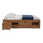 Cama Queen Multifuncional Madeira Maciça 6 Gavetas Charme Int