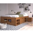 Cama Queen Multifuncional Madeira Maciça 6 Gavetas Charme Int