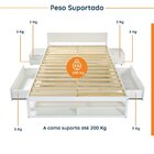 Cama Queen Multifuncional Madeira Maciça Irara Cabecasa Madei