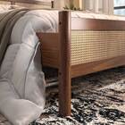 Cama Queen Palhinha Madeira 200 X 160 Cm Rattan Reforcada Cas