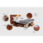 Cama Queen Size Com Gavetas Bali - Caramelo - Meu Móvel De Ma