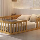 Cama Queen Size Com Grade De Proteção Nogueira Enfus Shop Jm