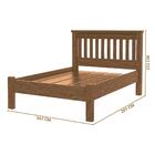 Cama Queen Size Em Mdf Reforçada Mega Castanho Fênix
