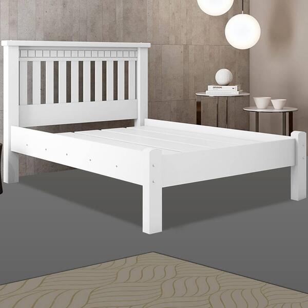 Cama Queen Size Rústica Mega Branco