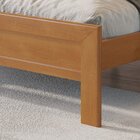 Cama Queen Turca 160cm Império Em Madeira Maciça Amêndoa/mel