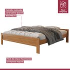 Cama Queen Turca 160cm Império Em Madeira Maciça Amêndoa/mel