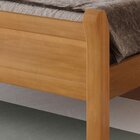 Cama Queen Turca Curva 160cm Em Madeira Maciça Amêndoa/mel