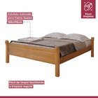 Cama Queen Turca Curva 160cm Em Madeira Maciça Amêndoa/mel