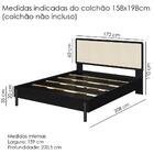 Cama Quenn Palhinha Oslo 27056 Pes Madeira 152 Cm Artesano