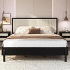 Cama Quenn Palhinha Oslo 27056 Pes Madeira 152 Cm Artesano